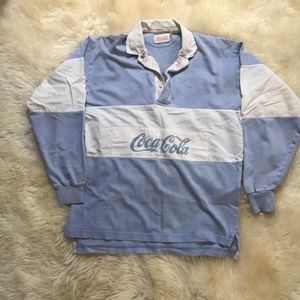 Vintage Sky Blue Coca Cola Long Sleeve